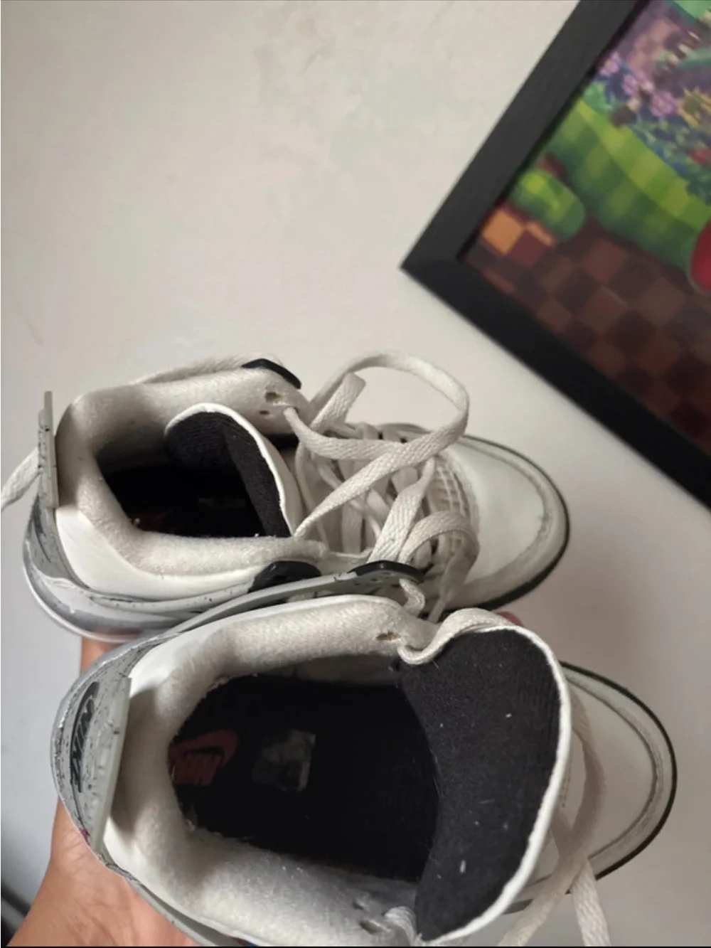 Jordan Kids White Black and Gray Sneakers